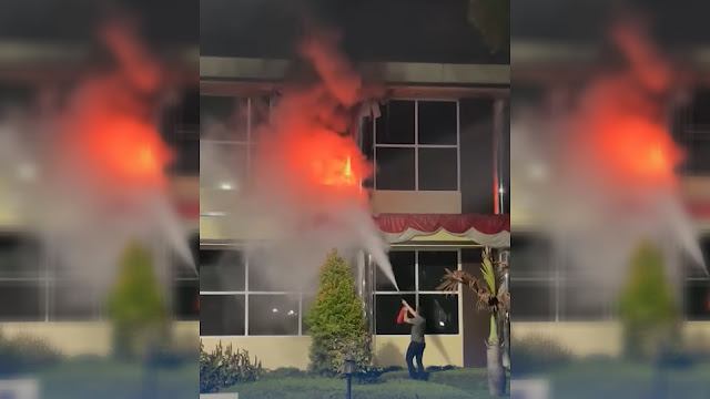 Sikat Habis Judi Online, Gedung Polda Sumut Terbakar