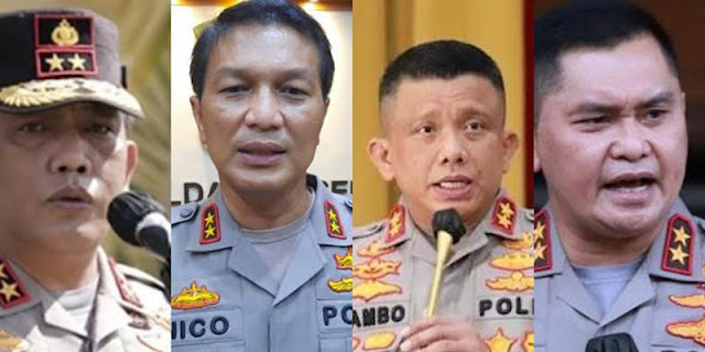 Tiga Kapolda itu diantaranya adalah Kapolda Metro Jaya Irjen Fadil Imran, Kapolda Jawa Timur Irjen Nico Afinta dan Kapolda Sumatera Utara Irjen Panca Putra Simanjuntak yang disebut membantu Ferdy Sambo untuk memperkuat skenario pelecehan dan tembak menembak antara Brigadir Yosua Hutabarat alias Brigadir J dengan Bharada Richard Eliezer Pudihang Lumiu alias Bharadae E. FOTO/Kolase
