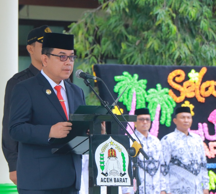 Jadi Irup HUT PGRI Dan HGN, Ini Pesan Pj Bupati Aceh Barat