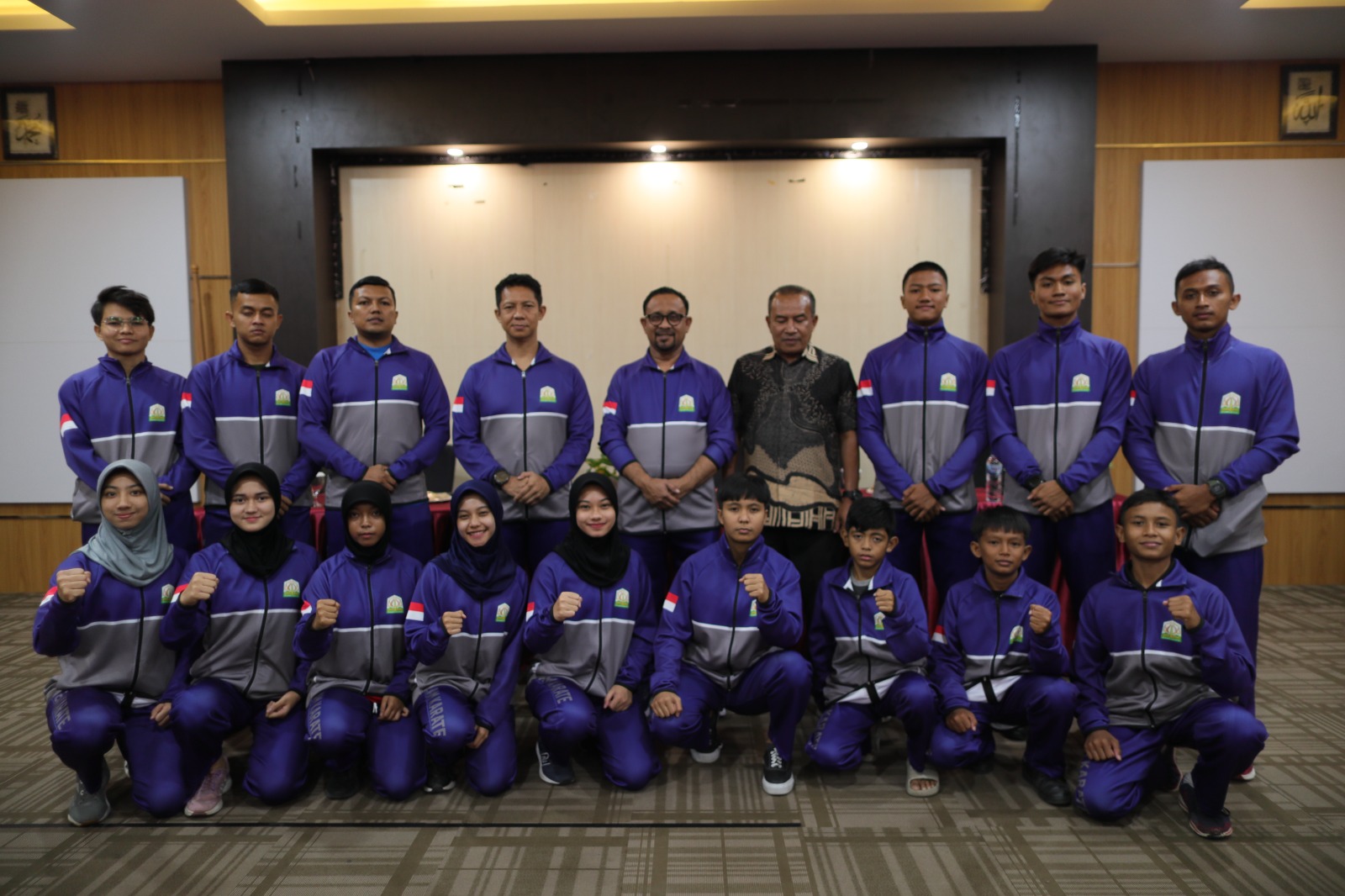 Alhudri dalam sambutan yang dibacakan oleh Manajer Tim Karateka Dinas Pendidikan Aceh dan Kepala Bidang Sarana dan Prasarana, Sya'baniar, Kamis, 14 September 2023. FOTO/Dok. DIsdik Aceh. Ⓒ Hak Cipta Foto di atas dikembalikan sesungguhnya kepada Pemilik Foto