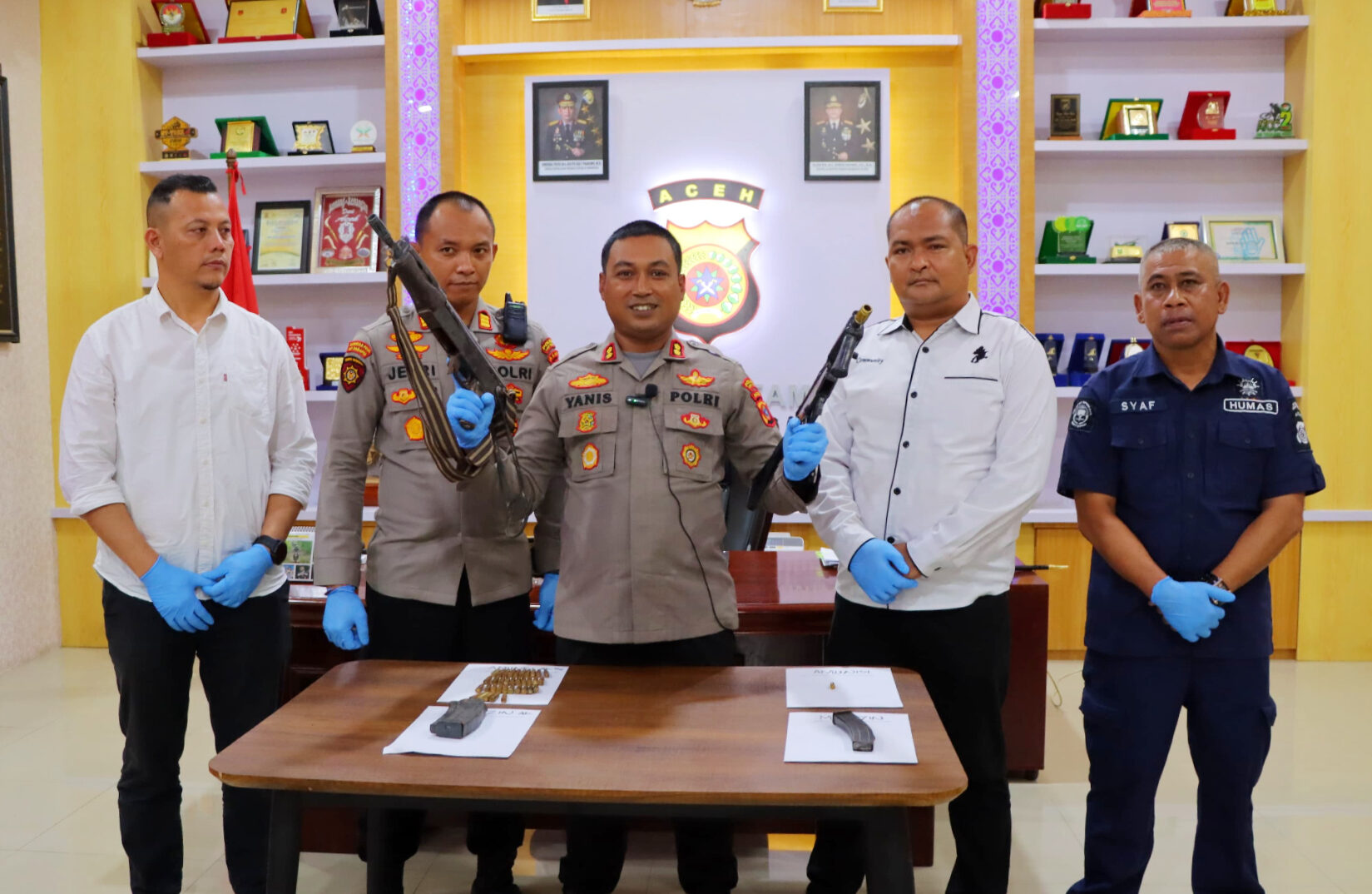Polisi Temukan 2 Pucuk Senjata Api Peninggalan Konflik di Aceh Tamiang