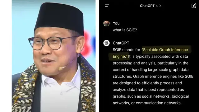 Bukan Cuma Cak Imin, ChatGPT pun Nggak Tahu Apa Itu SGIE yang Ditanyakan oleh Gibran