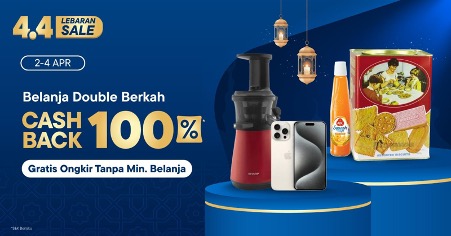 Belanja Dauble Berkah cash back 100 persen. FOTO/Net. Ⓒ Hak cipta foto di atas dikembalikan sesungguhnya kepada pemilik foto