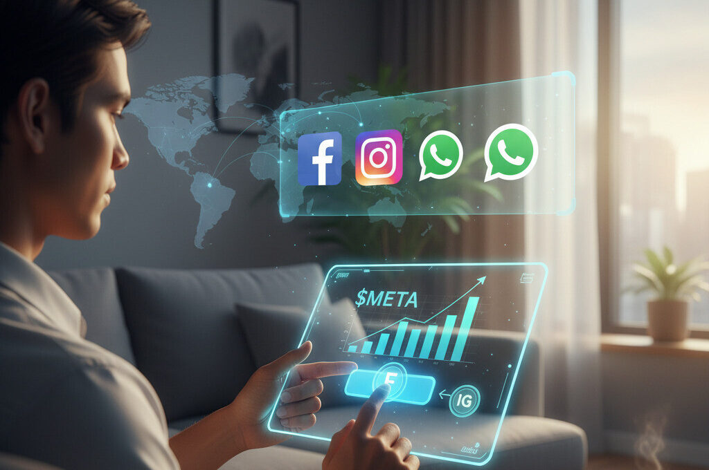 Ilustrasi Beli saham META (Facebook-Instagram) bagi Pemula. FOTO/Net. Ⓒ Hak cipta foto di atas dikembalikan sesungguhnya kepada pemilik foto