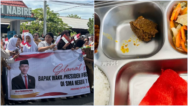 Bimsalabim! Gibran Datang Menu MBG Mendadak Mewah Ditambah Daging Rendang