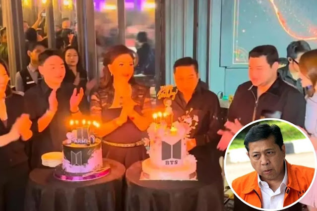 Heboh Setnov, Koruptor Bebas Bersyarat Rayakan Pesta Mewah Bertema K-Pop, Netizen Murka