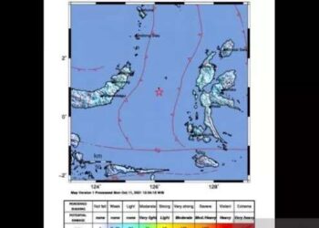 Gempa Bumi Magnitudo 5.2 Juga Terjadi di Tenggara Melonguane Sulawesi Utara