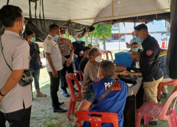 Cegah Lonjakan Omicron Jelang Lebaran, Polres Lhokseumawe Buka Gerai Vaksin di Pos Operasi Ketupat Seulawah 2022