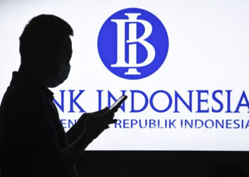 Layar Memampilkan Logo Bank Indonesia (Bi) Di Jakarta, Kamis (17/6/2021). Bank Indonesia (Bi) Melalui Survei Kegiatan Dunia Usaha (Skdu) Mengindikasikan Adanya Peningkatan Kegiatan Dunia Usaha Pada Sejumlah Sektor Perekonomian Di Kuartal I 2022.