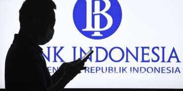 Layar memampilkan logo Bank Indonesia (BI) di Jakarta, Kamis (17/6/2021). Bank Indonesia (BI) melalui Survei Kegiatan Dunia Usaha (SKDU) mengindikasikan adanya peningkatan kegiatan dunia usaha pada sejumlah sektor perekonomian di kuartal I 2022.
