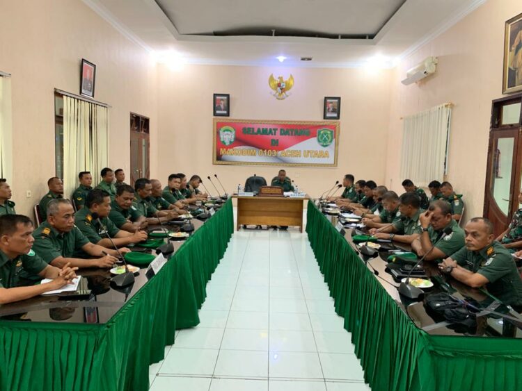 Sidang Pangkat dan Karier (Pankar) Usul Kenaikan Pangkat (UKP) periode 1 Oktober 2022 di Kodim 0103/Aceh Utara, Kamis (12/5/2022). FOTO/Net
