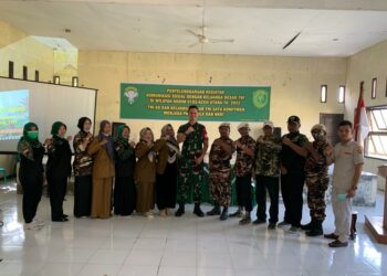 Kodim 0103/Aceh Utara dengan Keluarga Besar TNI (KBT) melaksanakan Komunikasi Sosial (Komsos) dalam rangka Pembinaan Teritorial (Binter) Terpadu di Aula Koramil 17/Spk, Kab Aceh Utara, Selasa (24/05/2022). FOTO/Dok. Kodim 0103/Aceh Utara
