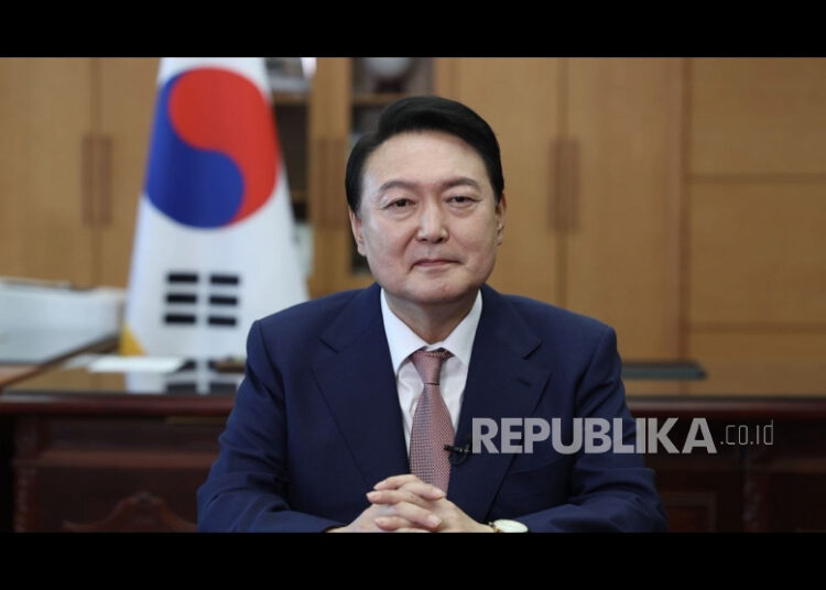 Presiden Yoon Suk-yeol. Seoul berkomitmen membantu Korea Utara untuk mengatasi wabah Covid-19.