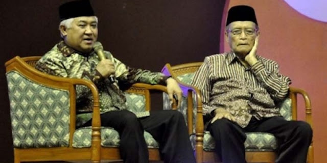 Buya Prof. Dr. Ahmad Syafii Maarif Saat Bersama Dengan M. Din Syamsuddin. Foto/Net