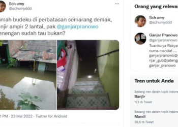 Semarang Dilanda Banjir, Netizen Ramai-ramai Sentil Ganjar