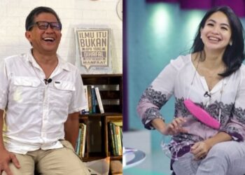 Pengamat politik, Rocky Gerung turut menanggapi soal selebriti, Feni Rose. FOTO/Net
