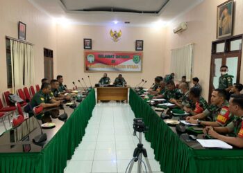 Wanwil Kodam IM, Mayor Inf Sahnan Sonne Ville Pabandya kunjungi Makodim 0103/Aceh Utara pada Rabu (08/06/2022). FOTO/Dok. Istimewa