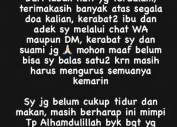Kondisi Ayu Anjani Usai Kehilangan Ibu dan Adiknya dalam Kecelakaan Kapal