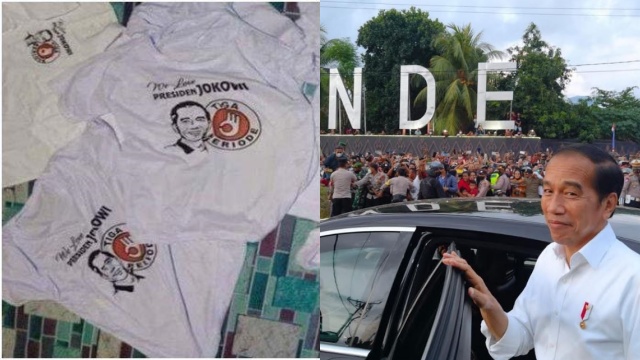 Nah! Ribuan Kaos 'Jokowi Tiga Periode' Yang Tersebar Di Ende Dikirimi Bara Jp Pusat Di Jakarta