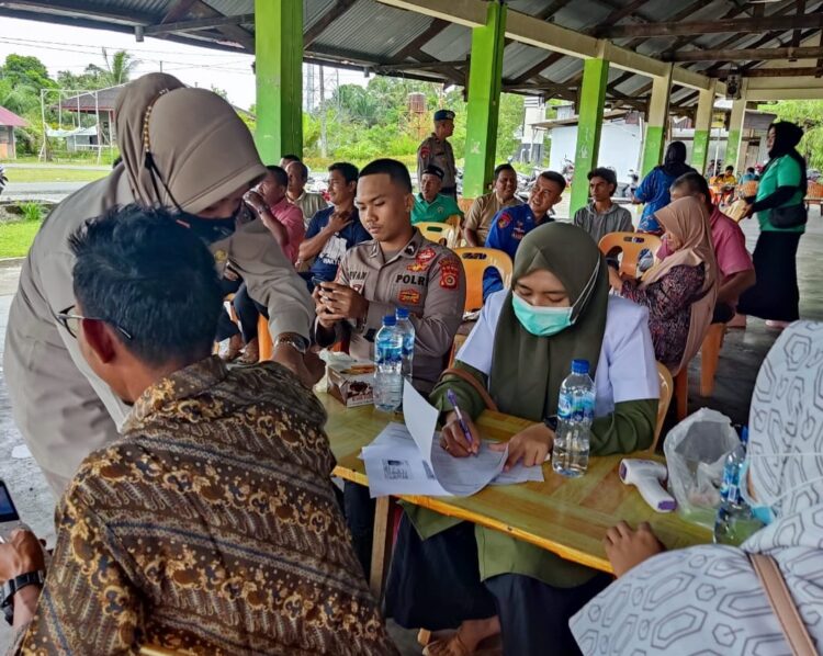 Polres Aceh Barat Sukses Gelar Vaksin Presisi di Blang Beurandang