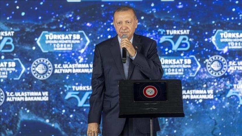 Presiden Recep Tayyip Erdogan Pada Selasa (14/6/2022) Mengatakan Dengan Peluncuran Satelit Pengawasan Nasional Imece Pada Januari Mendatang Dan Turksat 6A Pada Pertengahan Tahun 2023, Maka Jumlah Satelit Turki Di Luar Angkasa Akan Mencapai 10.