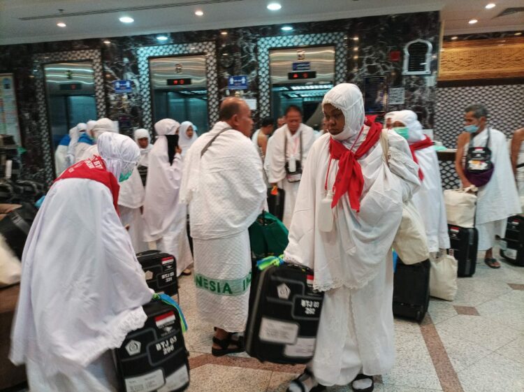 Jemaah Haji asal Aceh saat berada di Madinah untuk melakukan Arba'in. FOTO/Net