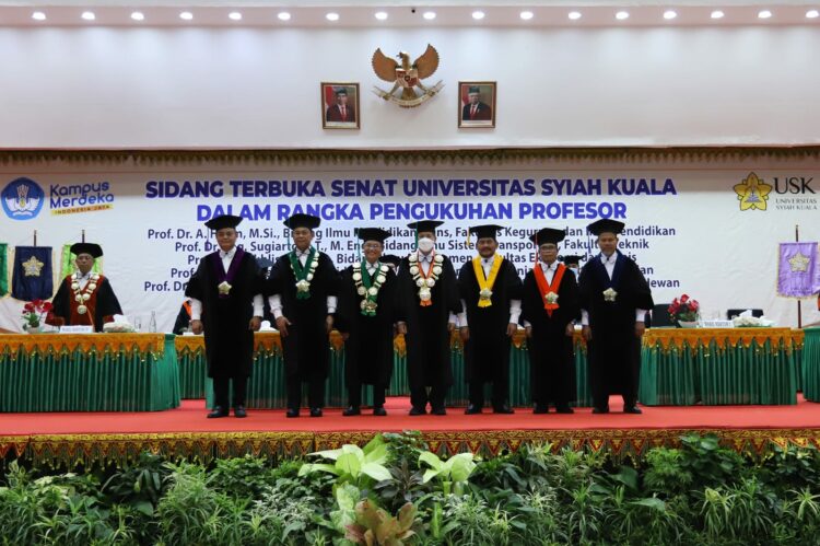 Universitas Syiah Kuala Kukuhkan Lima Profesor Baru