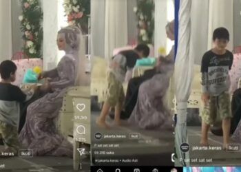 Video Viral Lelaki Ini Bak Ksatria Kasih Sekuntum Bunga ke Cewek yang Baru Ijab Kabul dengan Suaminya
