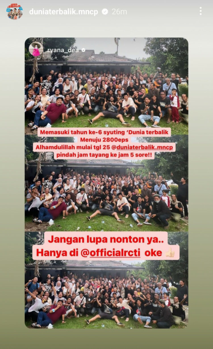 Sinetron Dunia Terbalik Pindah Jam Tayang, Gantikan Aku Jatuh Cinta yang Tamat Hari Ini