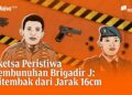 Ilustrasi Sketsa Peristiwa Pembunuhan Brigadir J: Ditembak dari Jarak 16cm. FOTO/Youtube Mata Najwa