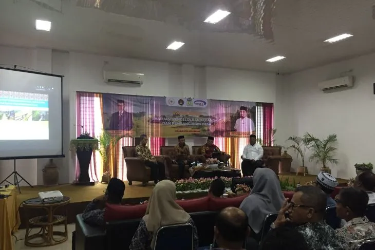 BPKP Perwakilan Aceh menggelar workshop Evaluasi Pengelolaan Keuangan dan Pembangunan Desa yang diikuti camat dan keuchik/Kepala Desa di Aceh Besar, Jumat (2/9/2022). FOTO/ANTARA/M Ifdhal
