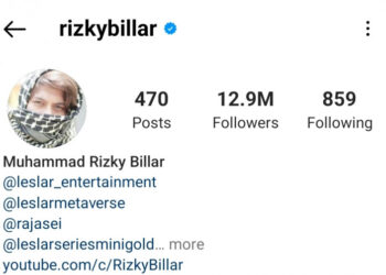 Instagram Rizky Billar Dapat Banyak Follower. (Instagram)
