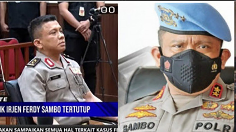 Tersangka pembunuhan berencana dan kasus Obtraction of Justice hingga tewasnya Nofriansyah Yosua Hutabarat alias Brigadir J, Mantan Kadiv Propam Polri, Irjen Pol Ferdy Sambo. FOTO/Kolase
