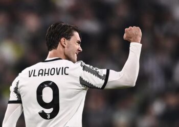 Pemain Juventus Dusan Vlahovic.