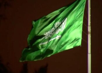 Bendera Arab Saudi. Sebanyak 60 pegawai Arab Saudi yang ditangkap berasal dari empat kementerian
