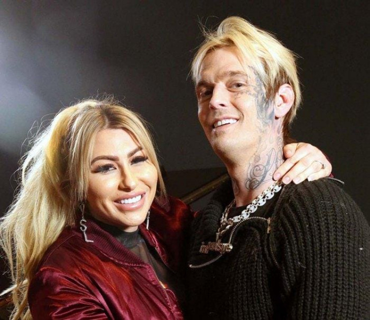 Aaron Carter bersama mantan kekasihnya, Melanie Martin