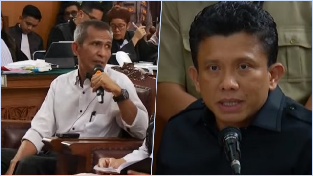 Ferdy Sambo untuk pertama kalinya berbicara di depan ibu dan ayah Briagadir J, yaitu Rosti Simanjuntak dan Samuel Hutabarat dalam persidangan di Pengadilan Negeri Jakarta Selatan, Selasa (1/11/2022). FOTO/Tangkapan Layar