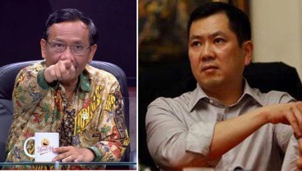 Menko Polhukam, Mahfud MD (kiri), Ketua Umum Partai Perindo dan CEO MNC Group, Hary Tanoesoedibjo (kanan). FOTO/Kolase