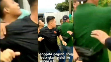 Viral di Medsos, Polda Lampung Selidiki dan Periksa Oknum Polisi Keluarkan Senpi ke Warga