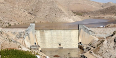 Pemandangan umum bendungan Wala sehari setelah hujan lebat yang menyebabkan banjir di Kegubernuran Madaba, sekitar 50 km barat daya Amman, 10 November 2018. Banjir bandang melanda kota bersejarah Petra, di selatan Yordania pada Selasa (27/12/2022) waktu setempat.