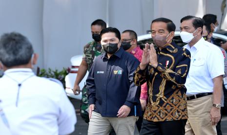 Pamerkan Erick di Riau, Jokowi: Menteri Andalan Saya