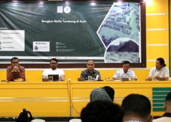Forum Jurnalis Lingkungan (FJL) Aceh mengadakan diskusi publik terkait permasalahan tambang di Aceh, Kamis (9/3/2023). FOTO/Dok. FJL