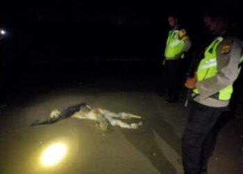 Sesosok mayat tanpa identitas alias misterius ditemukan di garis pantai bantayan, Kecamatan Seunuddon Kabupaten Aceh Utara, pada Senin dini hari (27/3/2023) pukul 01.30 WIB. FOTO/Net