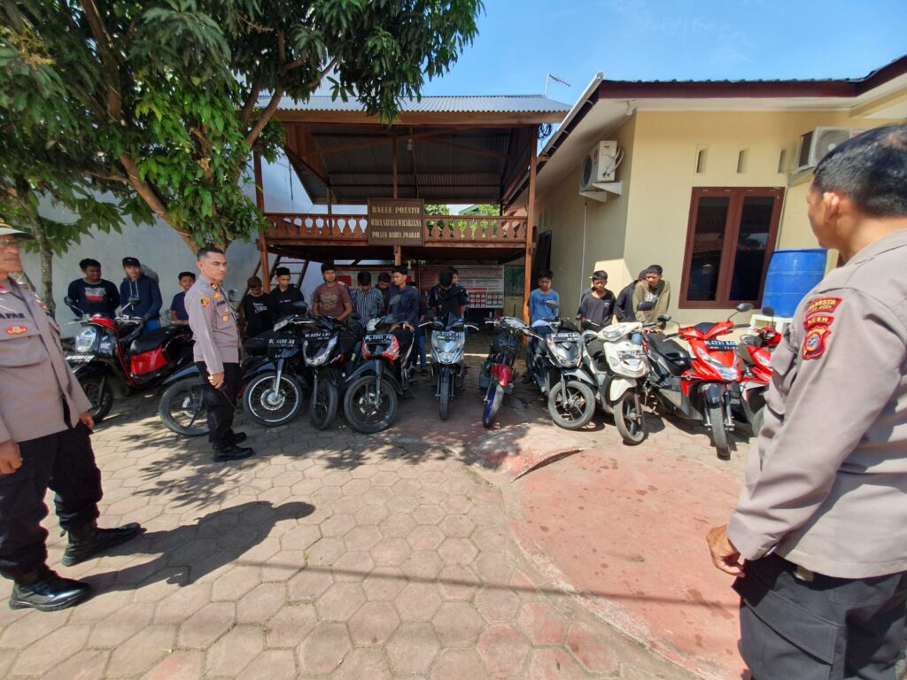 Polisi Amankan 20 Sepmor Knalpot Brong saat Patroli di Bulan Ramadan