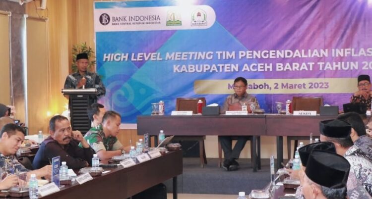 Tekan Laju Inflasi, Pemkab Aceh Barat Gelar Rakor HLM Bersama BI