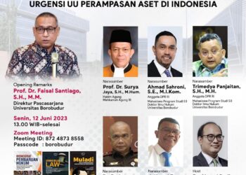 Brosur Webinar tentang "Menyoal Perampasan Aset: Urgensi Undang-Undang Perampasan Aset di Indonesia". FOTO/Net