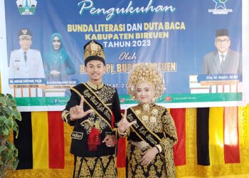 Ziaul Fahmi dan Adya Miranza di Nobatkan Sebagai Duta Baca Bireuen 2023