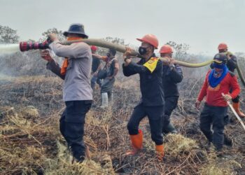 Sinergitas TNI Polri dan BPBD Padamkan Karhutla di Aceh Barat