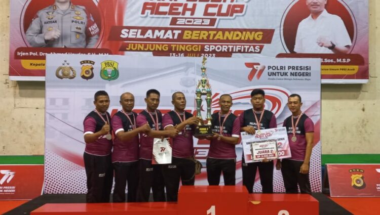 Tim Beregu Bulutangkis Polres Aceh Selatan Raih Medali dalam Turnamen Badminton Kapolda Aceh Cup