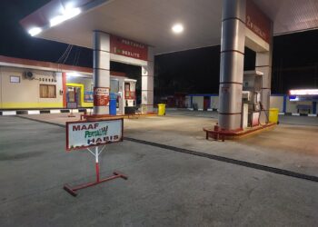 SPBU di Kota Banda Aceh yang tutup karena kehabisan stok BBM jenis Pertalite dan Pertamax. FOTO/Dok. Infoaceh